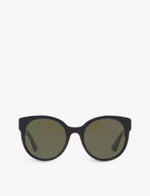 GUCCI: GG0035SN round-frame acetate sunglasses
