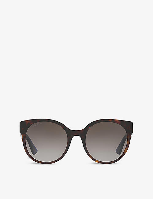 GUCCI: GG0035SN round-frame acetate sunglasses