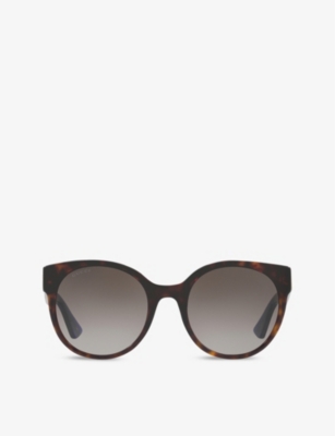 Gucci round 2024 frame acetate glasses