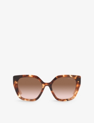PRADA: PR 24XS rectangle-frame acetate sunglasses
