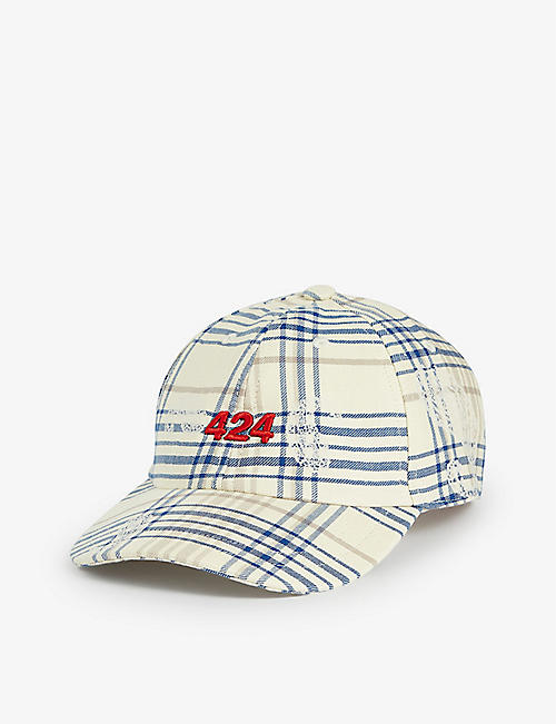 424: Logo-embroidered paisley-print cotton and linen hat