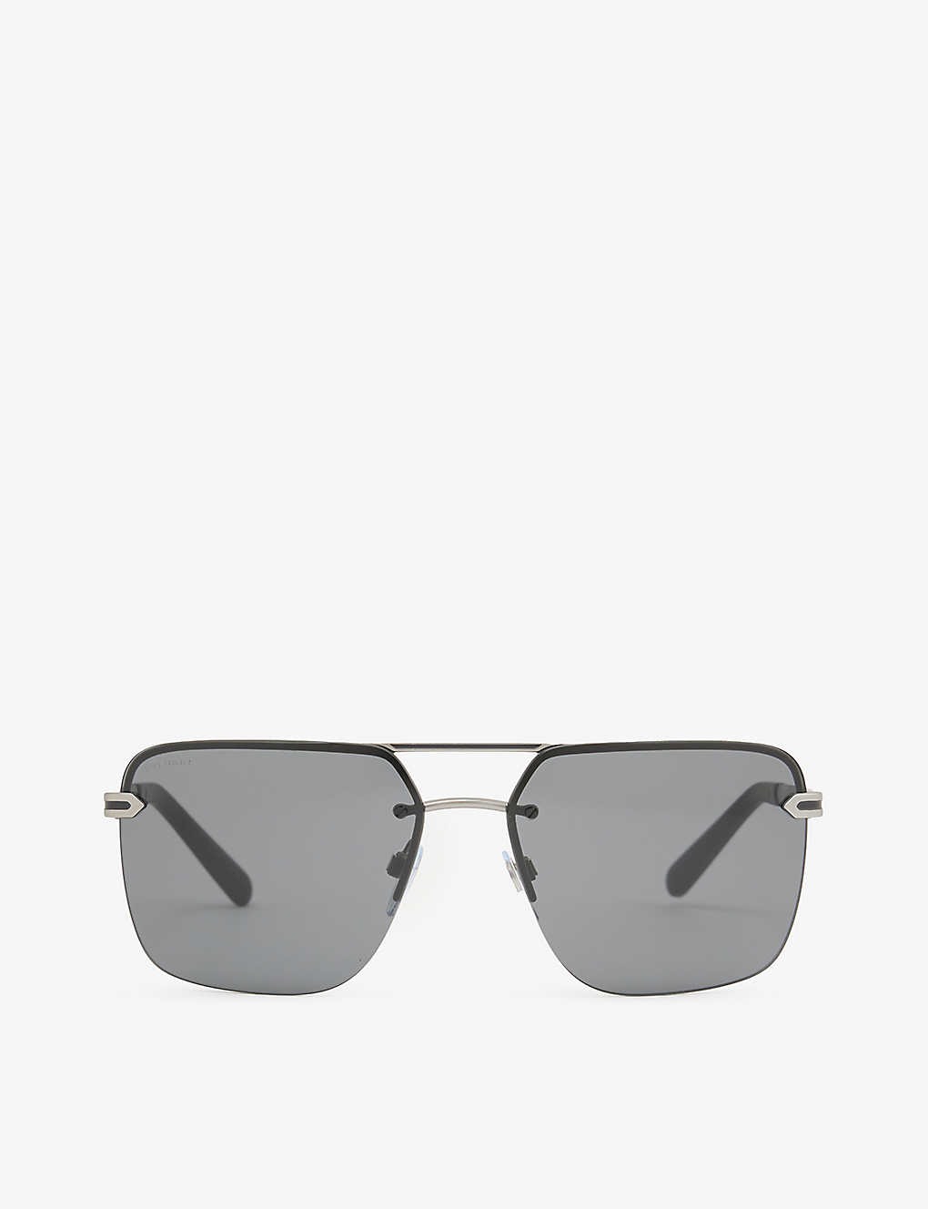 Bvlgari Bv5054 61 Aviator-frame Metal Sunglasses In Grey