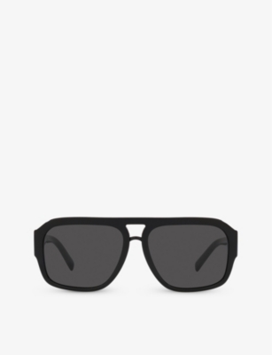 Dolce & Gabbana Dg4403 Pilot-frame Acetate Sunglasses In Black