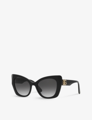 Dolce & Gabbana Dg4405 Butterfly-frame Acetate Sunglasses In Black