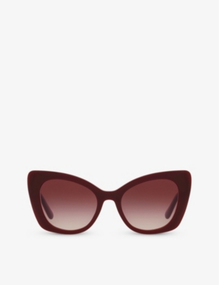 Dolce & Gabbana Dg4405 Butterfly-frame Acetate Sunglasses In Red