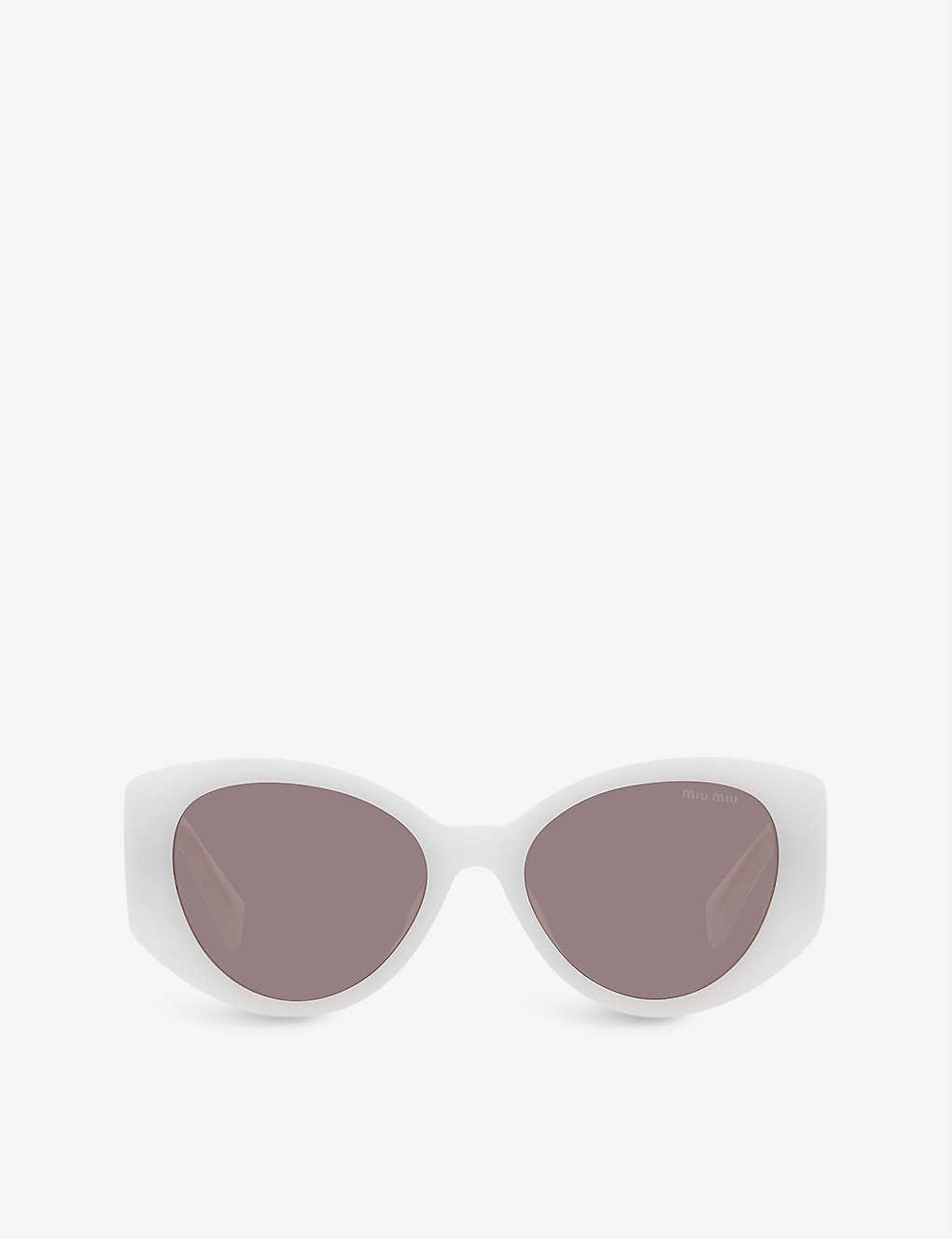 Miu Miu Mu 03ws Acetate Cat-eye Sunglasses In White