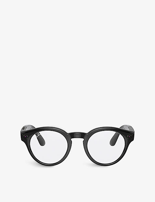 RAY-BAN: Ray-Ban Stories RW4003 Round oval-frame acetate smart glasses