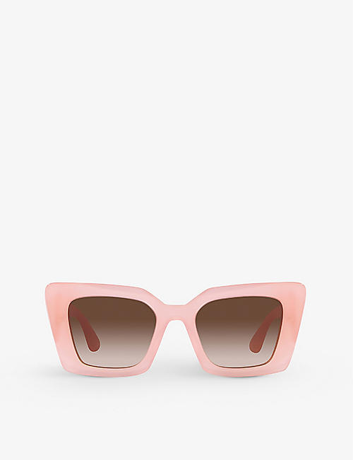 BURBERRY: BE4344 Daisy square-frame acetate sunglasses