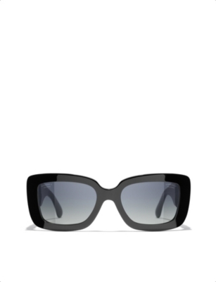 CHANEL CC Oversized Sunglasses 5345 Blue 323283