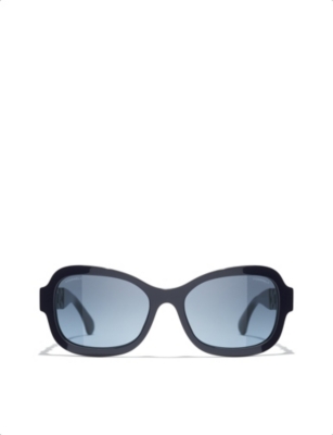 Chanel 3429Q Glasses Blue Square Women