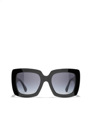 CHANEL Pre-Owned CC Logo Tweed Sunglasses - Farfetch