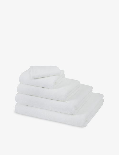 THE WHITE COMPANY: Ecoloom cotton bath sheet 100cm x 150cm