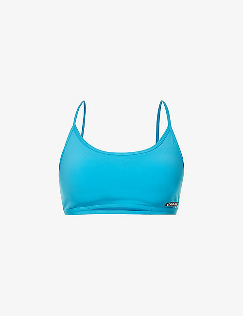LORNA JANE: Rebound logo-print stretch-knit sports bra
