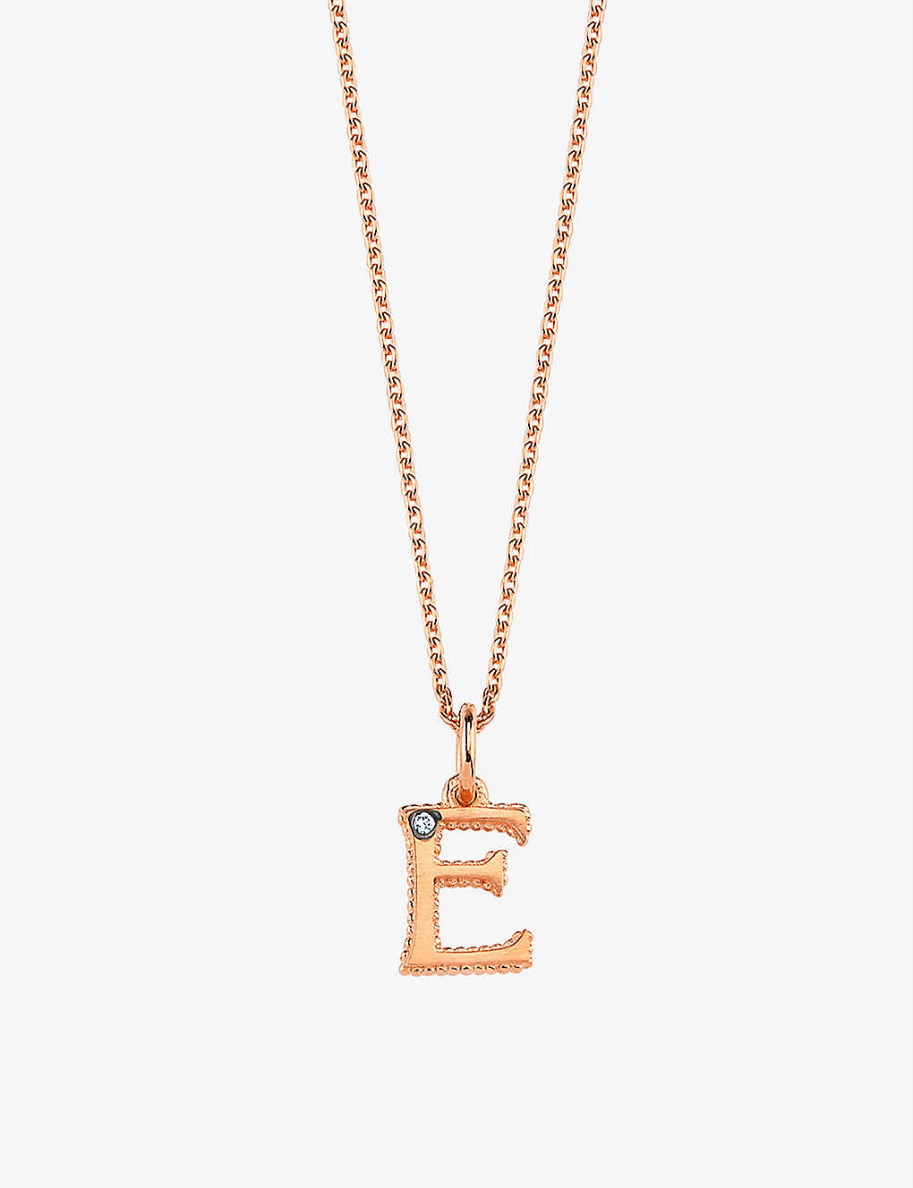 La Maison Couture Women's Gold Selda ‘k' Initial 14ct Rose-gold And 0.01ct Diamond Necklace