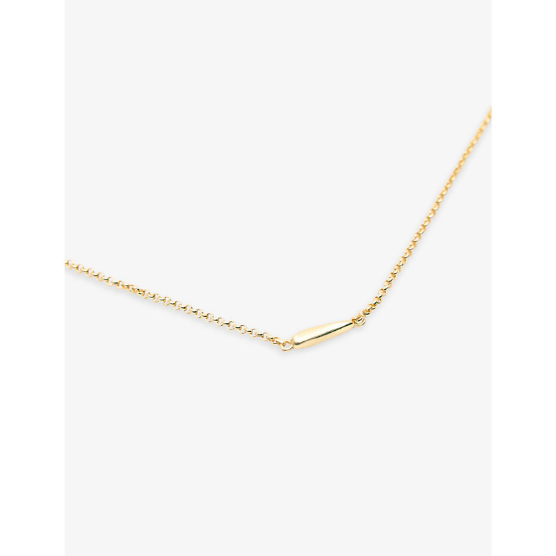 Shop La Maison Couture Niin Luna Needle 18ct Yellow Gold-plated Sterling-silver Necklace