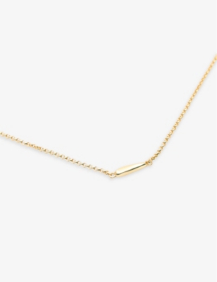 LA MAISON COUTURE: Niin Luna Needle 18ct yellow gold-plated sterling-silver necklace
