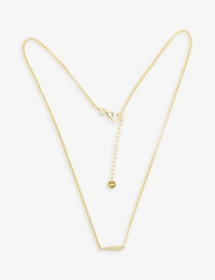 LA MAISON COUTURE: Niin Luna Needle 18ct yellow gold-plated sterling-silver necklace