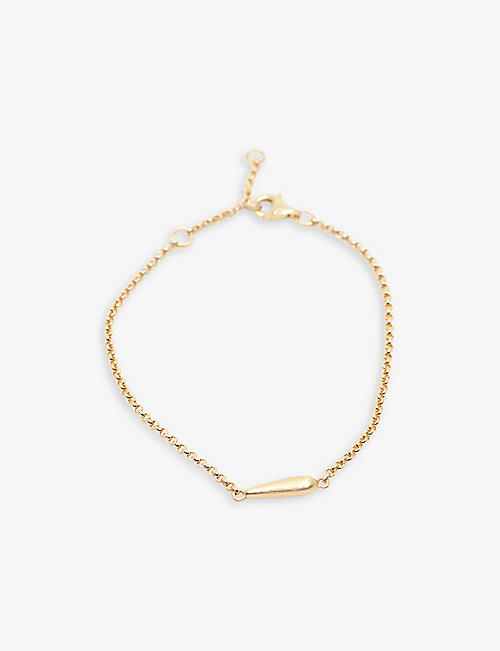 LA MAISON COUTURE: Niin Luna Needle 18ct yellow gold-plated sterling-silver bracelet