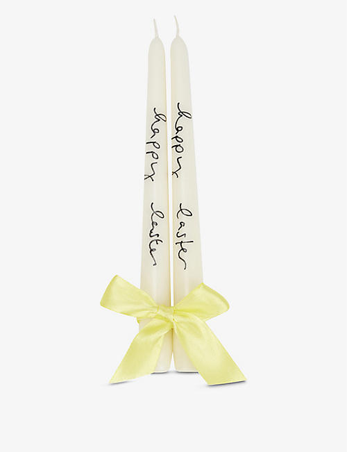 HEATHER EVELYN: Happy Easter wax taper candles set of two