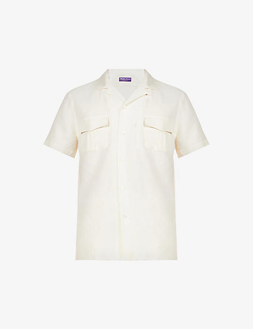 RALPH LAUREN PURPLE LABEL: Anton regular-fit linen-silk blend shirt