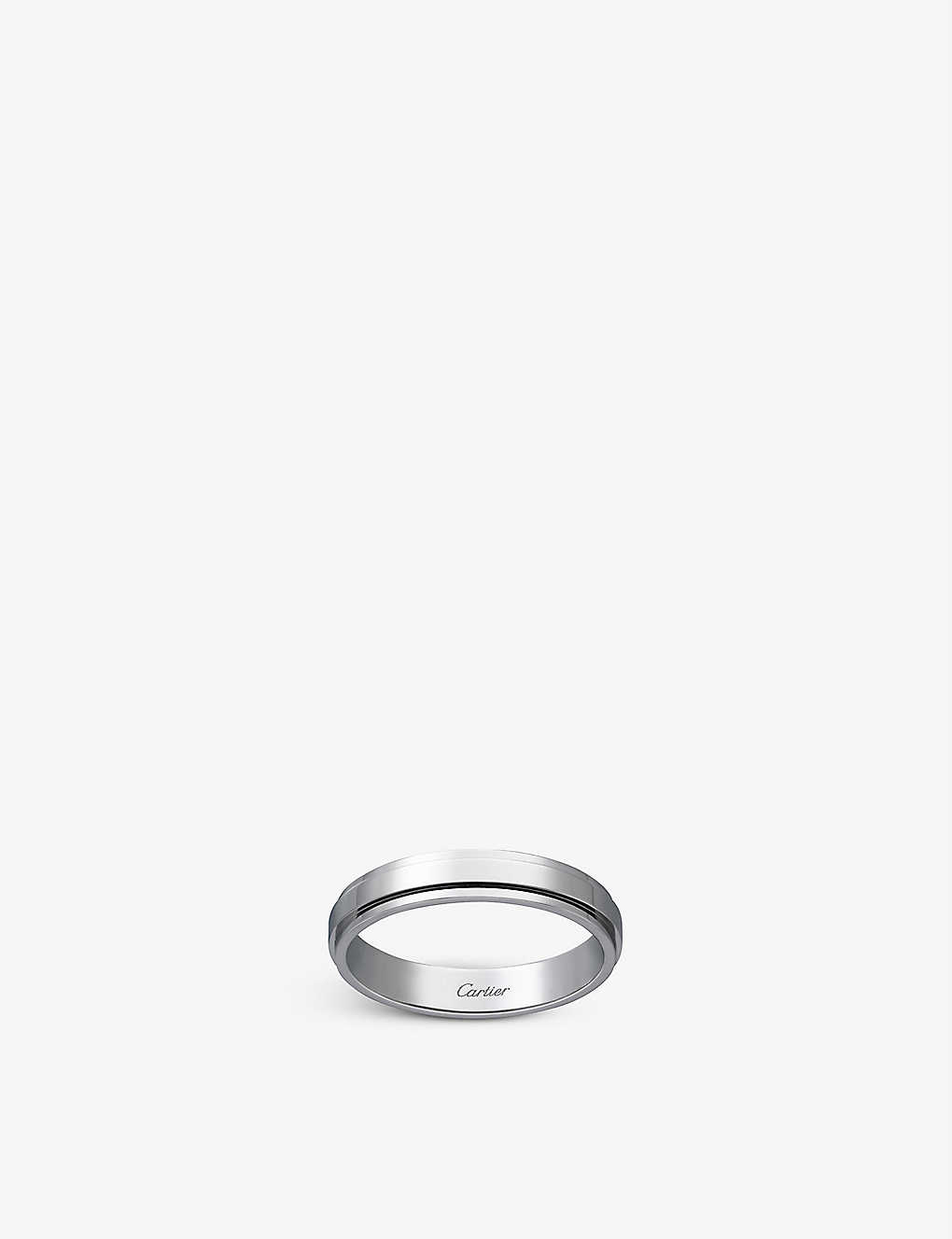 Cartier Womens Platinum D'amour Platinum Wedding Ring In Grey