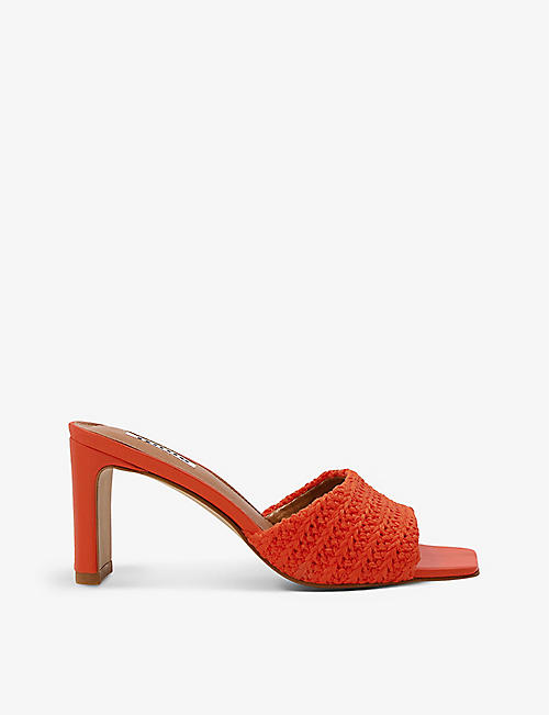 DUNE: March heeled woven mules