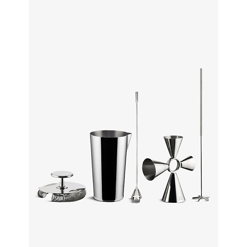 Alessi Nocolor Tending Box Stainless Steel 5-piece Mixing Kit