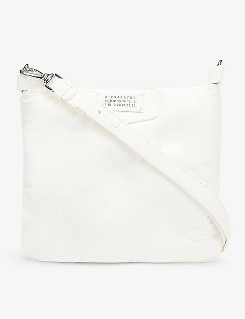 MAISON MARGIELA: Glam Slam brand-appliqué leather shoulder bag