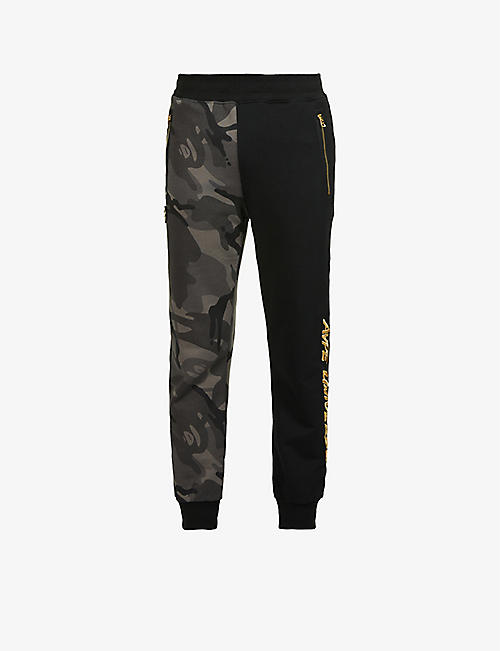 AAPE: Brand-embroidered camouflage-print cotton-blend jogging bottoms