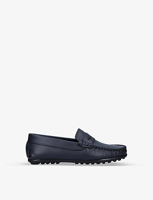 PAPOUELLI: Felix leather moccasins 7-9 years