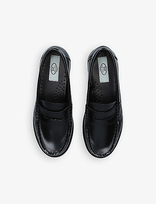 Clark Boy Crown London Black Leather Lace Up School Shoes Uk 1 F 