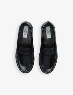 PAPOUELLI: London leather loafer school shoes 7-8 years