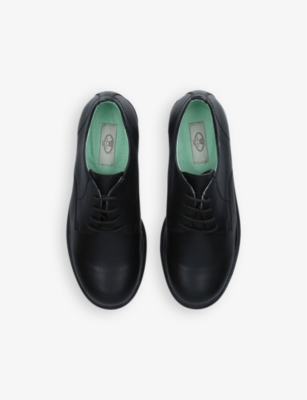 PAPOUELLI: Sam round-toe leather shoes 9-10 years