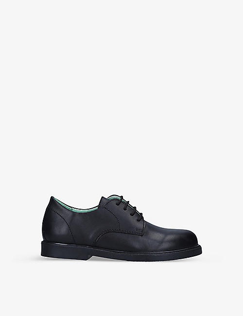 PAPOUELLI: Sam round-toe leather shoes 9-10 years
