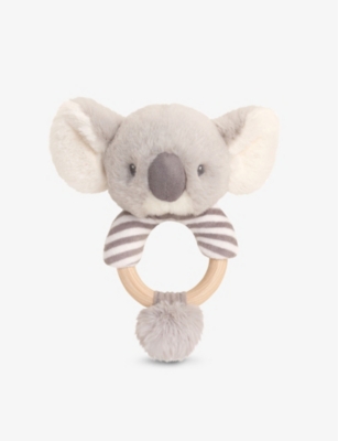 KEEL: Keel Eco Cozy Koala recycled-polyester and wood rattle 14cm