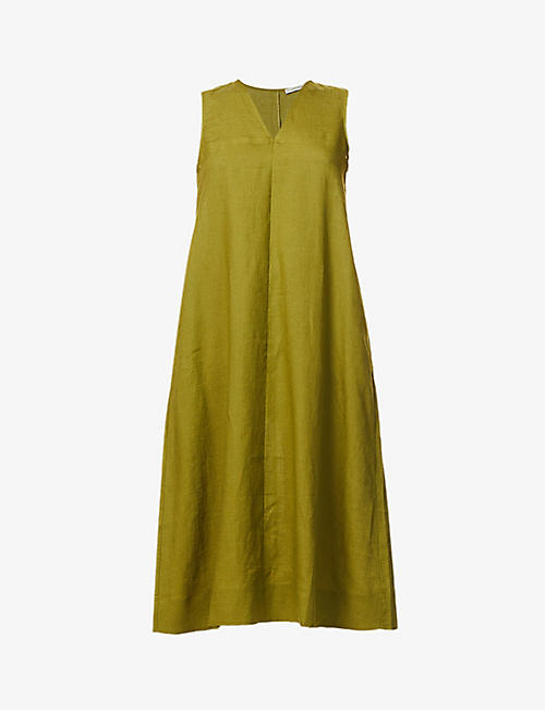 ASCENO: Capri organic-linen dress