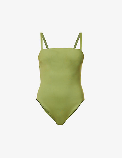 ASCENO: Palma square-neck swimsuit
