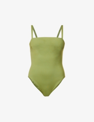 ASCENO Palma square neck swimsuit Selfridges