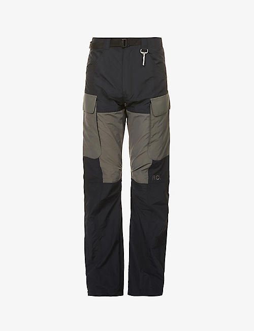 REESE COOPER：尼龙拼接休闲版型梭织直筒裤