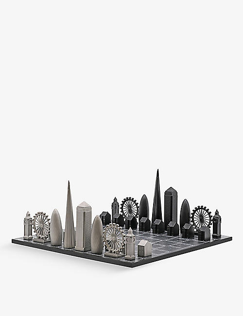 SKYLINE CHESS: London stainless-steel 32-piece chess set