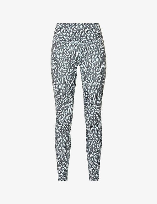 VARLEY: Let’s Move 7/8 printed high-rise stretch-recycled polyester leggings
