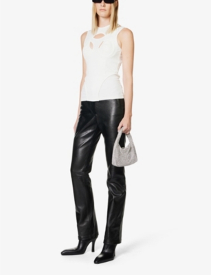 Shop Kara Womens White Armpit Mini Mesh Shoulder Bag