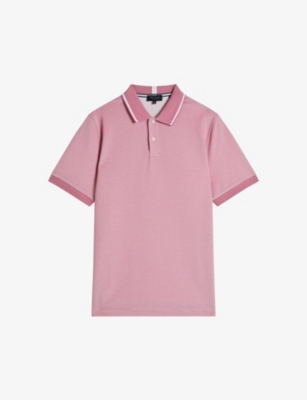 TED BAKER: Ellerby striped woven polo shirt