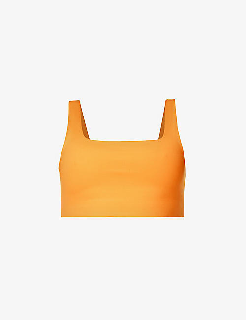GIRLFRIEND COLLECTIVE: Tommy square-neck recycled polyester-blend sports bra