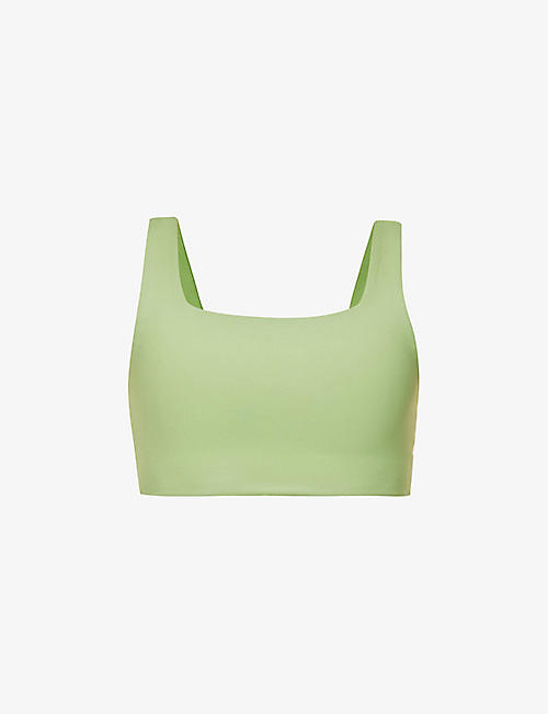 GIRLFRIEND COLLECTIVE: Tommy square-neck recycled polyester-blend sports bra
