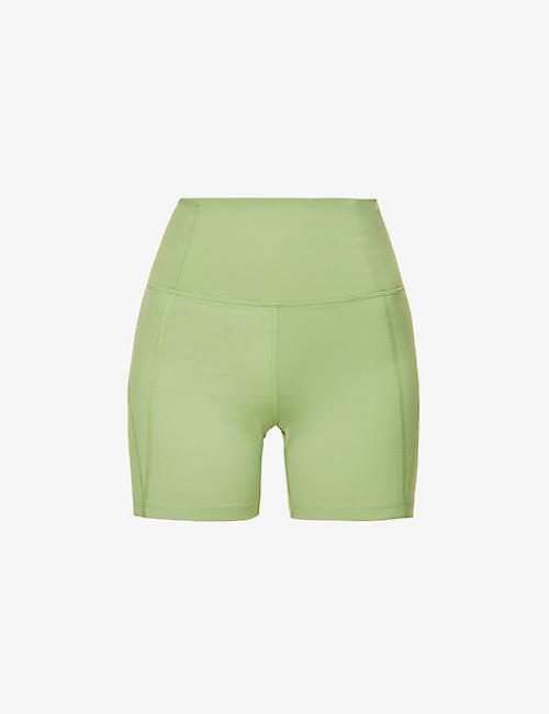 GIRLFRIEND COLLECTIVE: High-rise stretch-jersey recycled polyester-blend cycling shorts