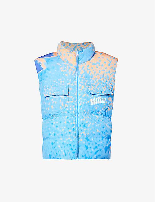 MSFTSREP: Imbottito abstract-print padded shell vest