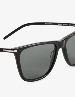 Paige Mens Ey101004 Blake Bio Acetate And Recycled-steel Rectangle Sunglasses Black With G15 Lens In Black With G15 Lens