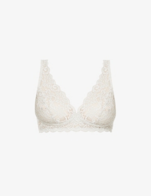 Hanro Moments Soft Cup Stretch-woven Bra In 2134 Dune