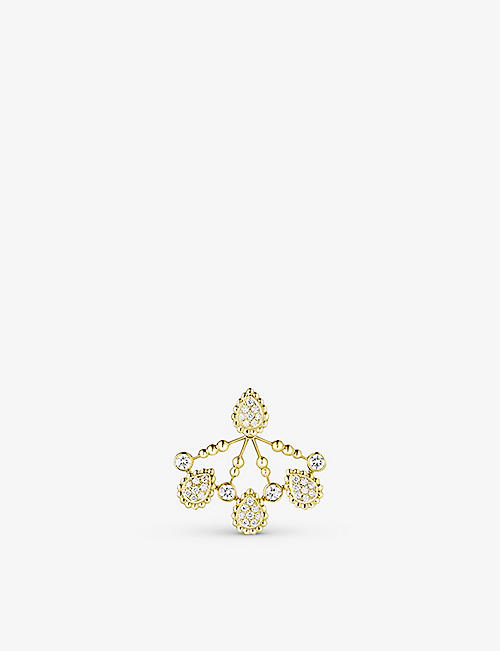 BOUCHERON: Serpent Bohème Solarité 18ct yellow-gold and 0.40ct brilliant-cut diamond single earring